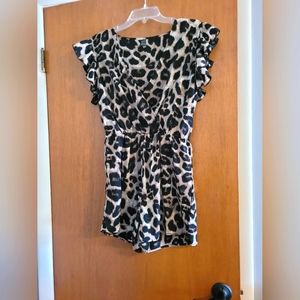 Shein Animal Print Romper NWOT